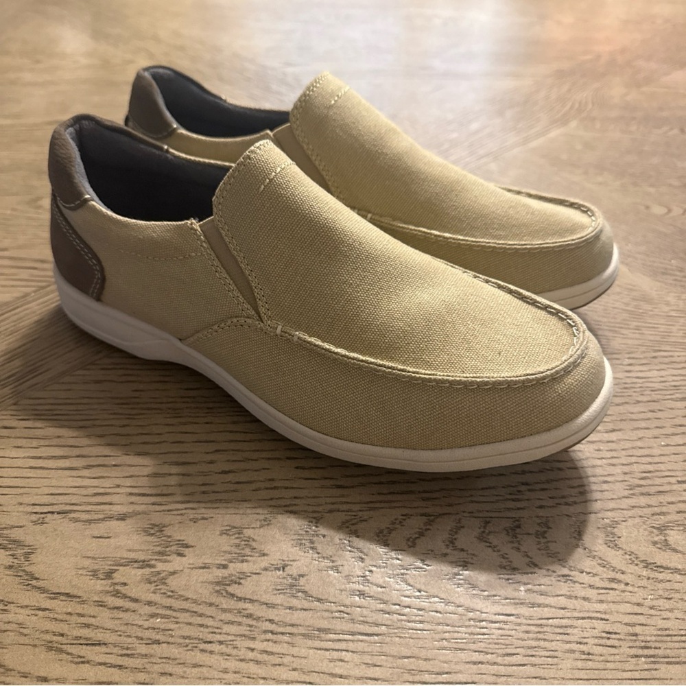 Man's Loafers Florsheim Lakeside Canvas Moc Toe Slip-On 7W